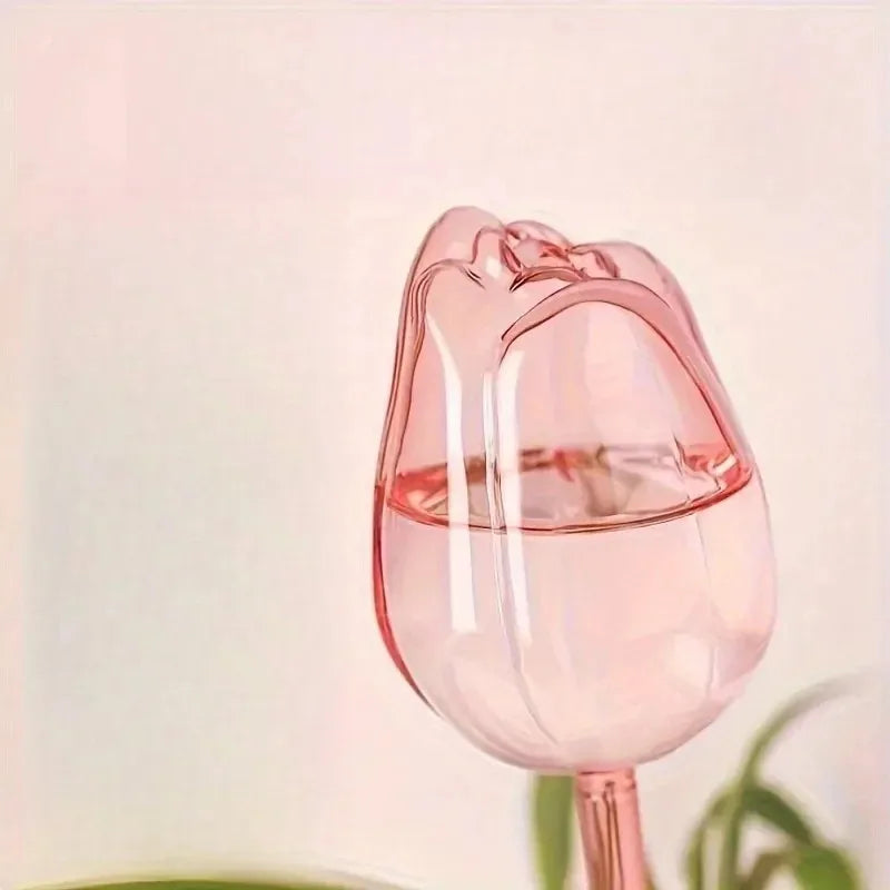 Garden Pink Tulip Plant Watering Balls, Suitable For Indoor Outdoor Plants, Automatic Plant Drippers, And Automatic Watering