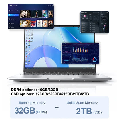Celestial 2026 Unwavering 14.1" schlankes Notebook Intel Core I7 8650U 32GB RAM 2TB M.2 SSD Windows 11 Pro Household Sage Worthy