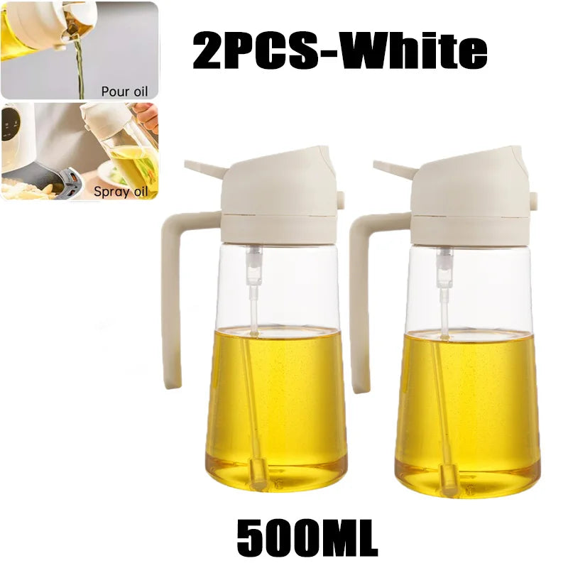200/300/500ml Öl-Sprühflasche BBQ Kochspray für Olivenöl Kunststoff Backöl-Sprühflasche leere Essigflasche oder Öl-Pinsel