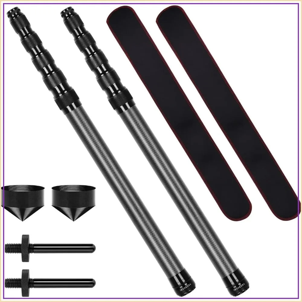 Telescoping Tarp Poles Heavy Duty Adjustable, Carbon Fiber Tent Poles, Portable & Lightweight for Tent Fly, Awning, Outdoor Camping, Hiking 7.9FT