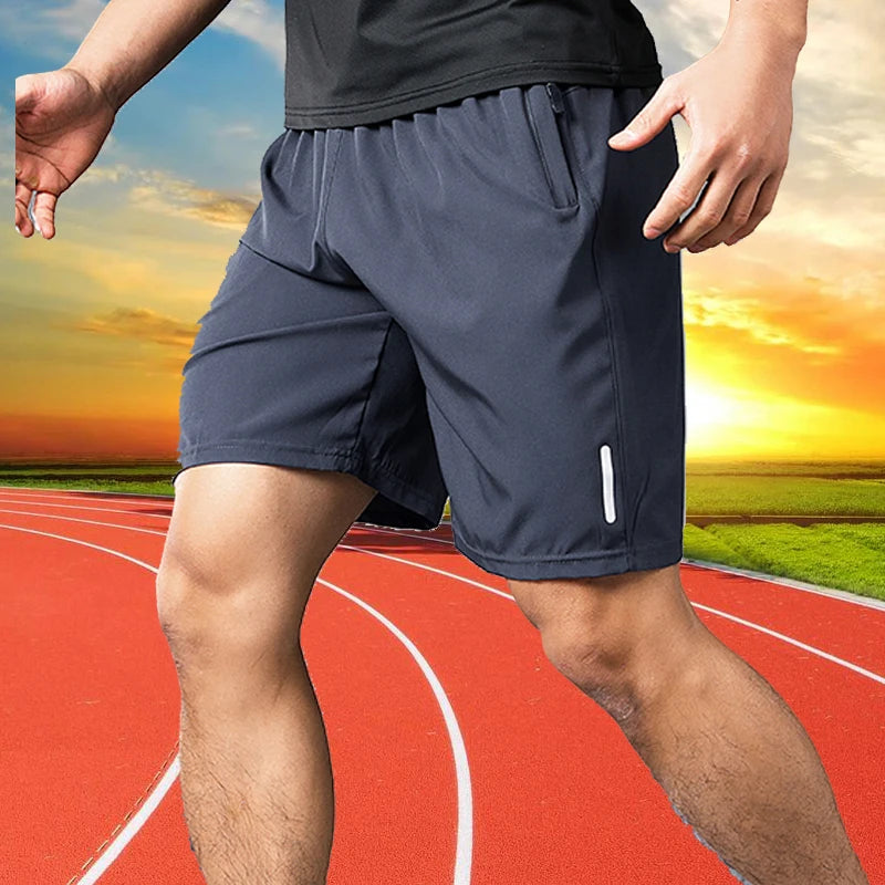 New Quick Dry Jogging Fitness Shorts Men Summer Sports Running Shorts Lightweight Bottoms Thin Breathable Beach Short Pants Male