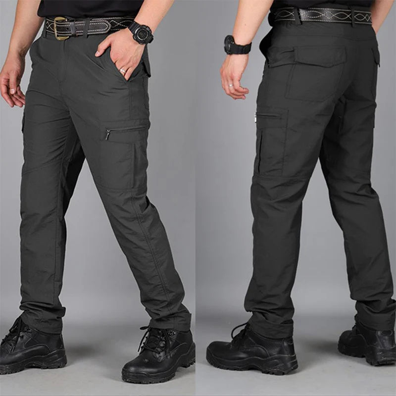 Military Tactical Pants Cargo Men Waterproof Trousers Casual Pants Wear-resistant Multi-pocket Outdoor Hiking Work Trousers Male