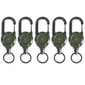 1/2/4pcs Extendable Retractable Holders Keychain Badge Reels Heavy Duty Clip With Carabiner Key Chain For Men Outdoor Bags