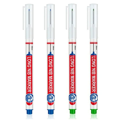 4Pcs/Set 20mm Deep Hole Long Nib Head Markers For Metal Perforating Pen Waterproof Bathroom Woodworking Decoration Multi-Purpose