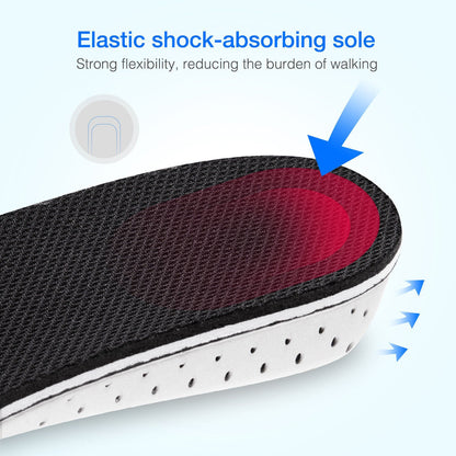 Men Women Invisible Height Increase Insoles Heel Lift Taller Shoe