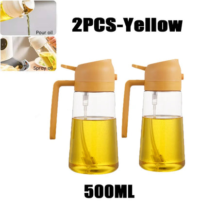 200/300/500ml Öl-Sprühflasche BBQ Kochspray für Olivenöl Kunststoff Backöl-Sprühflasche leere Essigflasche oder Öl-Pinsel