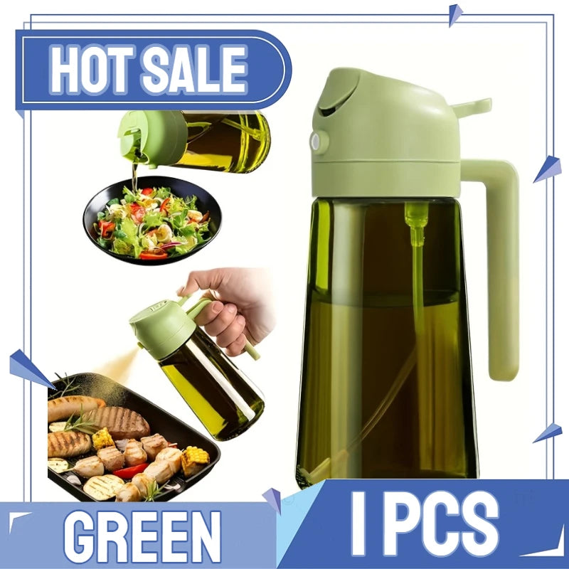 Olive Oil Spray Bottle for Oil Bottle Pouring for Cooking Oil Spices Camping Dispenser with Automatic Lid Spice Shaker