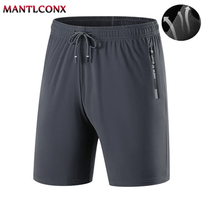 Schnelltrocknende Shorts Herren Badeshorts Hosen Sommer Atmungsaktive Sporthosen Herren Lässige Elastische Lauf-Gym-Fitness-Herrenshorts