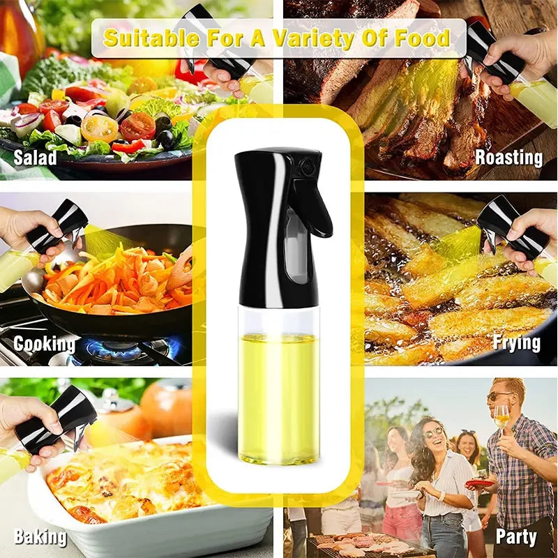 200/300/500ml Öl-Sprühflasche BBQ Kochspray für Olivenöl Kunststoff Backöl-Sprühflasche leere Essigflasche oder Öl-Pinsel