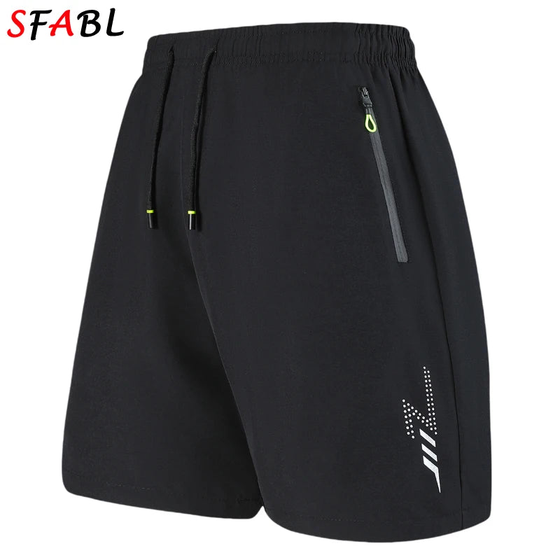 Schnelltrocknende Shorts Herren Badeshorts Hosen Sommer Atmungsaktive Sporthosen Herren Lässige Elastische Lauf-Gym-Fitness-Herrenshorts