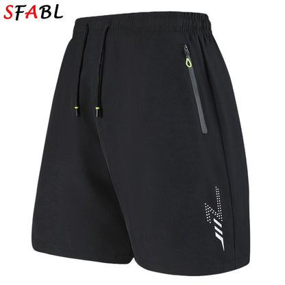 Schnelltrocknende Shorts Herren Badeshorts Hosen Sommer Atmungsaktive Sporthosen Herren Lässige Elastische Lauf-Gym-Fitness-Herrenshorts