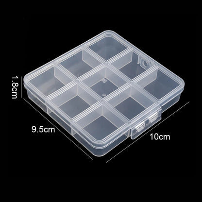 Transparent Clear Plastic Empty Jewelry Storage Organizer Container Display Case For Earrings Loose Beads Craft Supplies