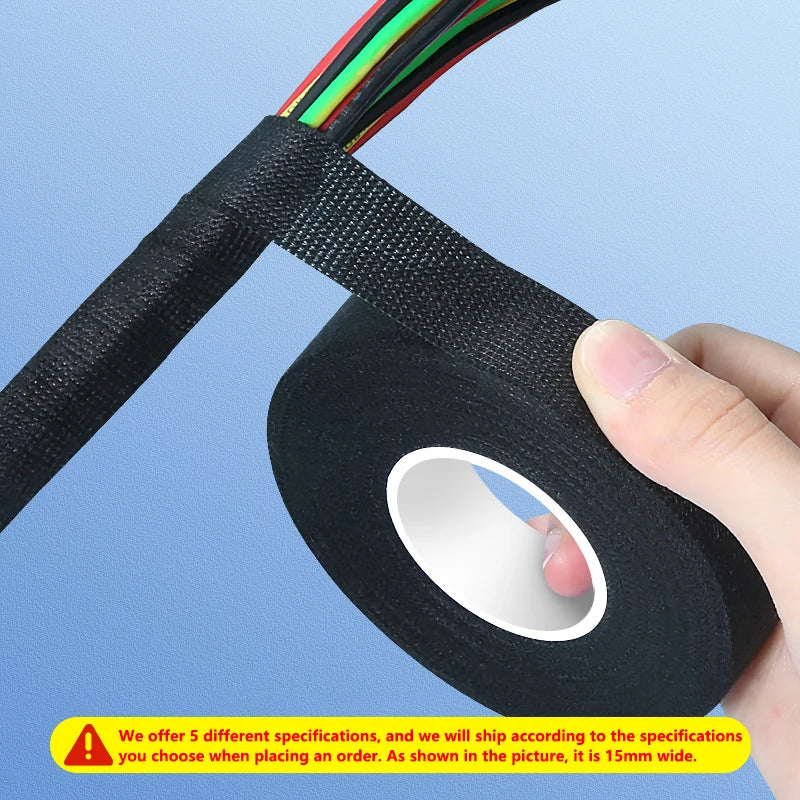 iLMH High Temperature Wire Harness Cloth Tape Automotive Cable Loom Heatproof Fabric Adhesive Tape, Engine Electrical Insulation
