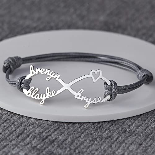 Mama Armband mit Kindernamen, Unendlichkeitsarmband mit Namen, Mama Schmuck
