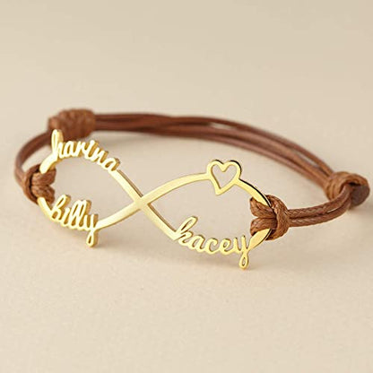 Mama Armband mit Kindernamen, Unendlichkeitsarmband mit Namen, Mama Schmuck