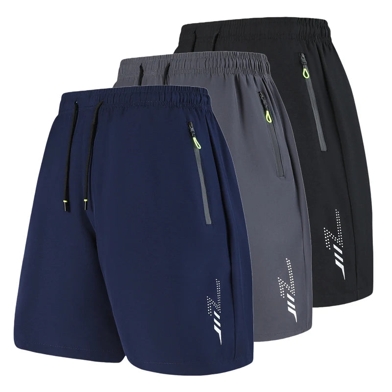 Schnelltrocknende Shorts Herren Badeshorts Hosen Sommer Atmungsaktive Sporthosen Herren Lässige Elastische Lauf-Gym-Fitness-Herrenshorts