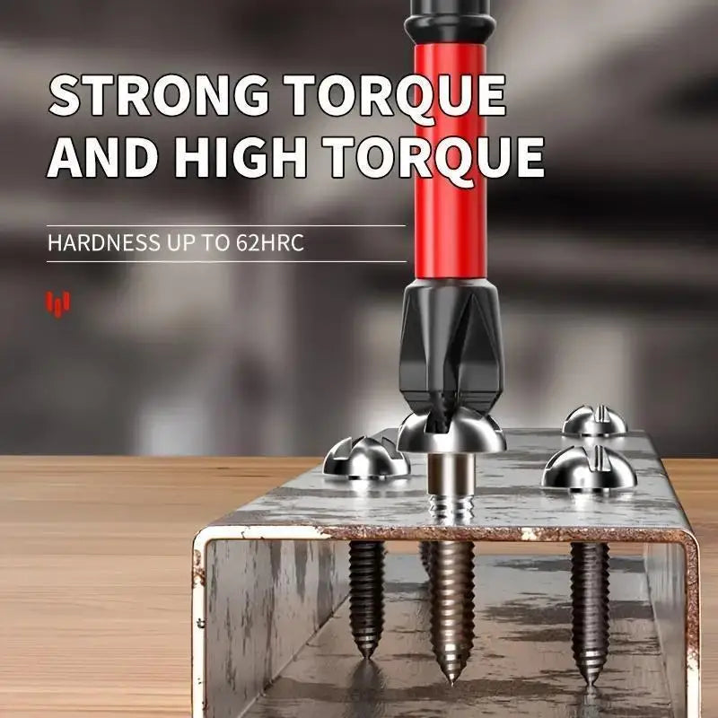 Magnetic Non-Slip Drill Bit Set 3/6/12 Pieces, S2 Steel, Crosshead and Impact Drill Bits, Suitable for Electric and Hand Drivers