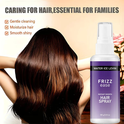 Water Ice Levin Frizz Ease Smooth Hair Spray 100g Collagen Bee Venom Hydrating Anti Frizz Flexible Hair Care Mist