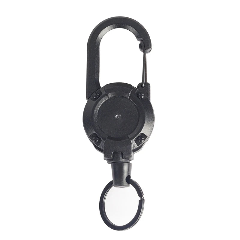 1/2/4pcs Extendable Retractable Holders Keychain Badge Reels Heavy Duty Clip With Carabiner Key Chain For Men Outdoor Bags