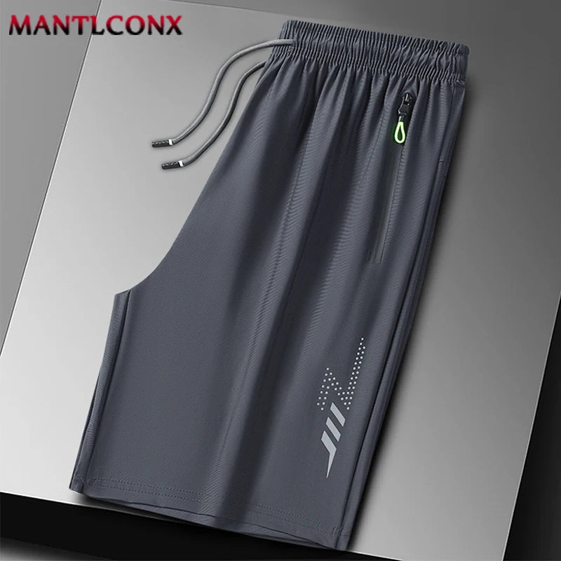 Schnelltrocknende Shorts Herren Badeshorts Hosen Sommer Atmungsaktive Sporthosen Herren Lässige Elastische Lauf-Gym-Fitness-Herrenshorts