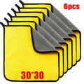 1/2/3/6/10pcs 30X60cm Microfiber Car Cleaning Towels Soft Quick Drying for Windows Mirrors Wiping Rags Double Layer Wash Cloth