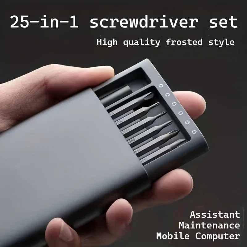 25-teiliges Mini-Schraubendreher-Set, Flachkopf- und Kreuzschlitz-Minischraubendreher, geeignet für elektronische Produkte