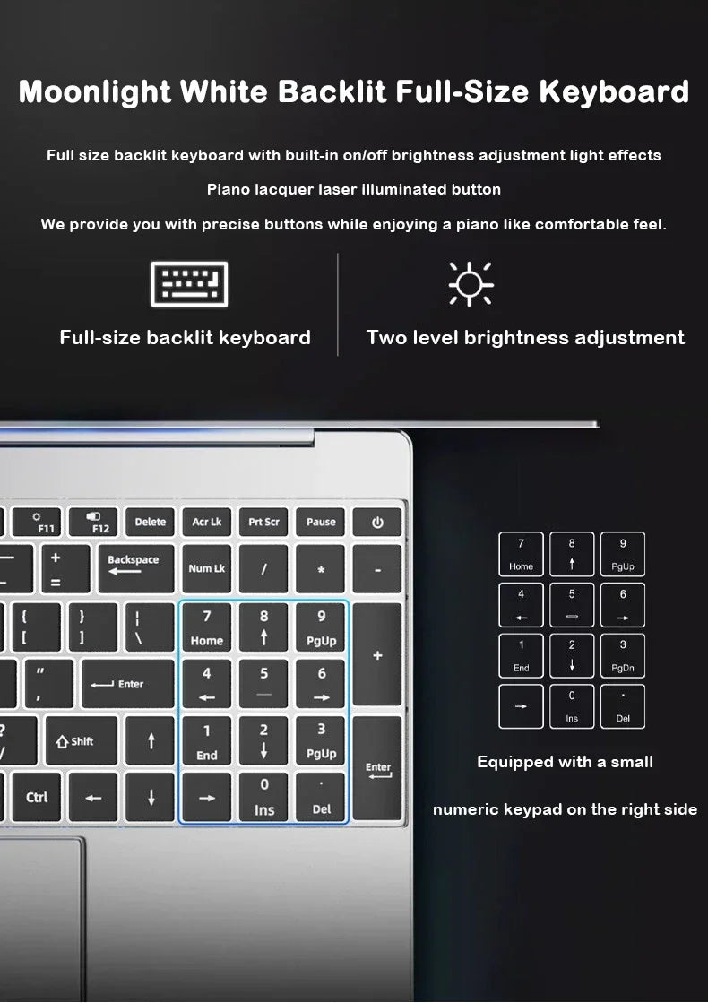 2026 14.1 Inch Ultra Thin Laptop 2026 Win11 Intel I9-9880H DDR4 16GB/32GB RAM 2TB SSD Portable Business Notebook