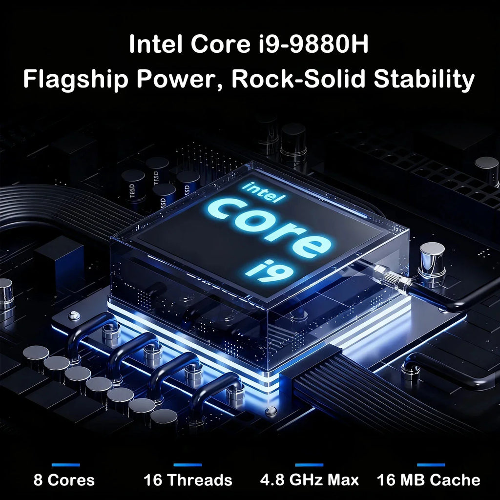 2026 14.1 Inch Ultra Thin Laptop 2026 Win11 Intel I9-9880H DDR4 16GB/32GB RAM 2TB SSD Portable Business Notebook