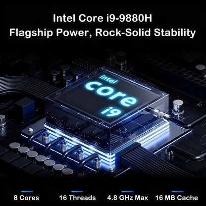 2026 14,1-Zoll ultradünnes Laptop 2026 Win11 Intel I9-9880H DDR4 16GB/32GB RAM 2TB SSD Tragbares Business-Notebook