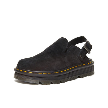 Suede Platform Mules - Womens Slip-On Clogs Comfortable Sandals