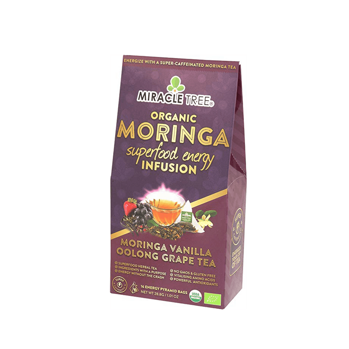 Bio Moringa Energie Tee - Traube Vanille - Natürlicher Kaffee
