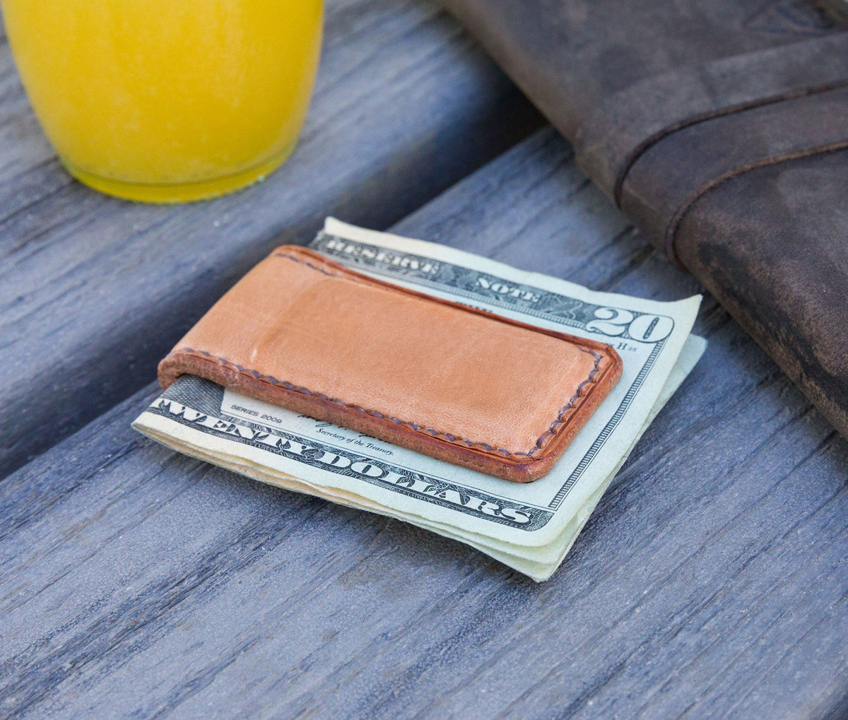 Hand Sewn Magnetic Money Clip