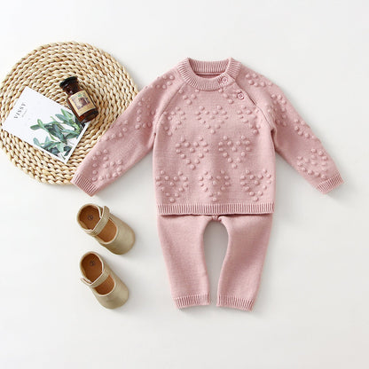 KnitNest™ – Gestricktes Baby-Set mit Pullover und Hose