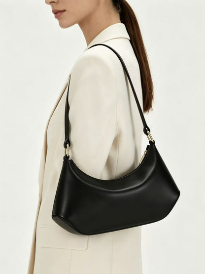 Simple shoulder bag underarm bag, versatile handbag, soft leather