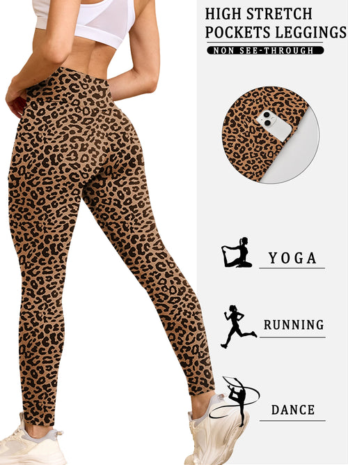 Super Soft Leggings with Pockets for Women，High Waisted Tummy Control