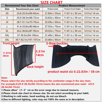 Fajas Latex Waist Trainer 25 Steel Bones Cinta Modeladora Feminina