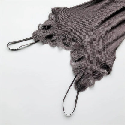 Birdtree 70% Silk 30% Cotton Lace Camisole Women French Knit Top