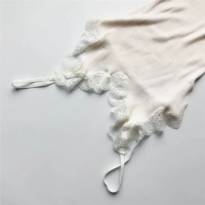 Birdtree 70% Silk 30% Cotton Lace Camisole Women French Knit Top