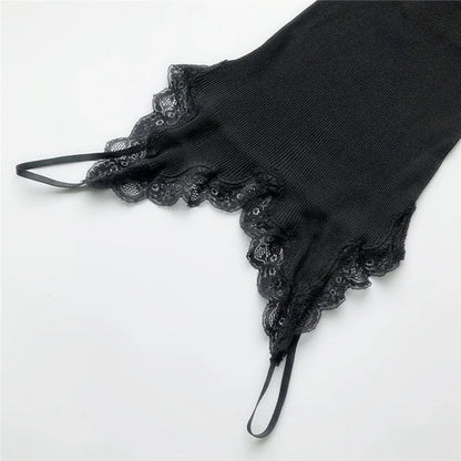 Birdtree 70% Silk 30% Cotton Lace Camisole Women French Knit Top