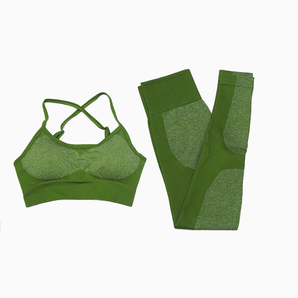 High Waist Nahtlose Sport-Leggings und Stretch-Sport-BH