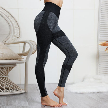 High Waist Nahtlose Sport-Leggings und Stretch-Sport-BH