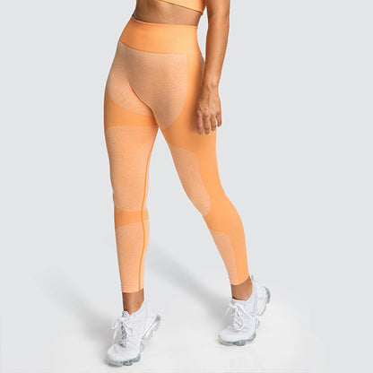 High Waist Nahtlose Sport-Leggings und Stretch-Sport-BH