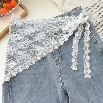 2025 HOT SALE! Y2K Women Lace Tulle Bandage Skirt Stacked Lace Half