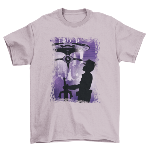 Anime sci fi guy t-shirt design