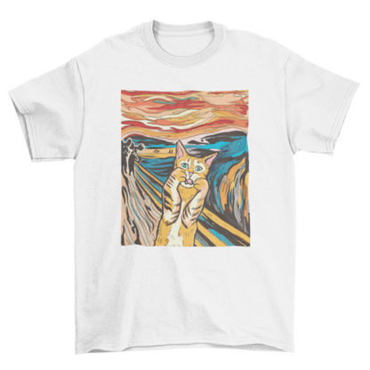 Das Schrei-Parodie-Katzen-T-Shirt