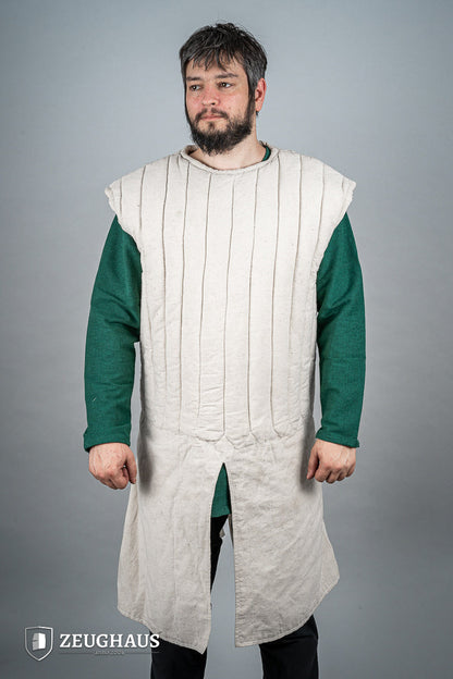 Ärmelloser Gambeson Naturfarben