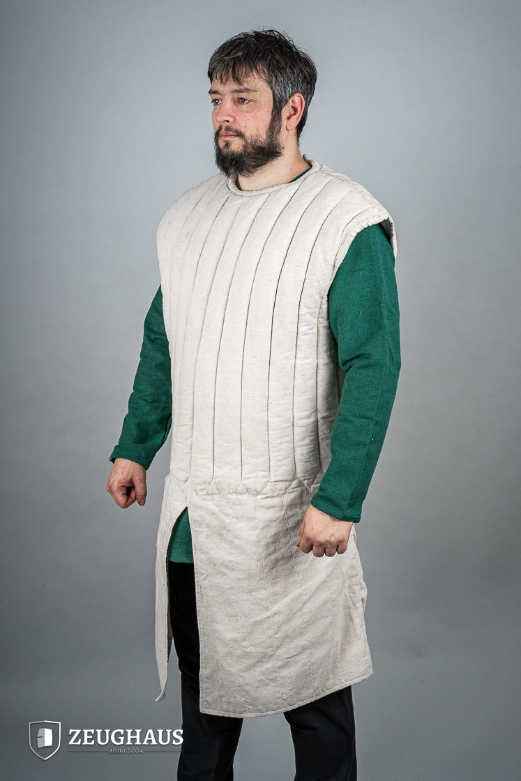 Ärmelloser Gambeson Naturfarben