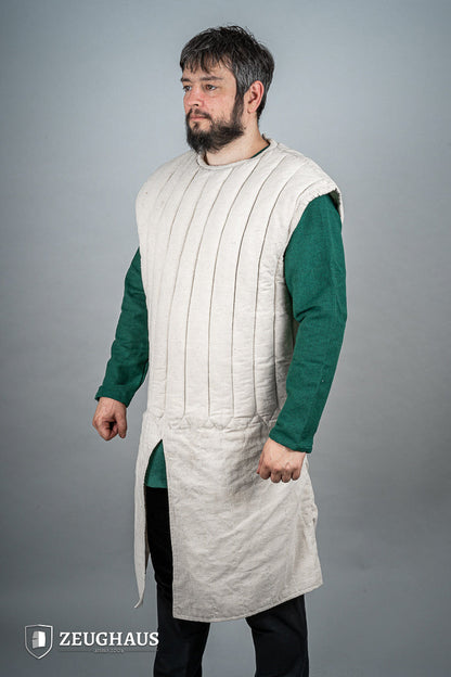 Ärmelloser Gambeson Naturfarben
