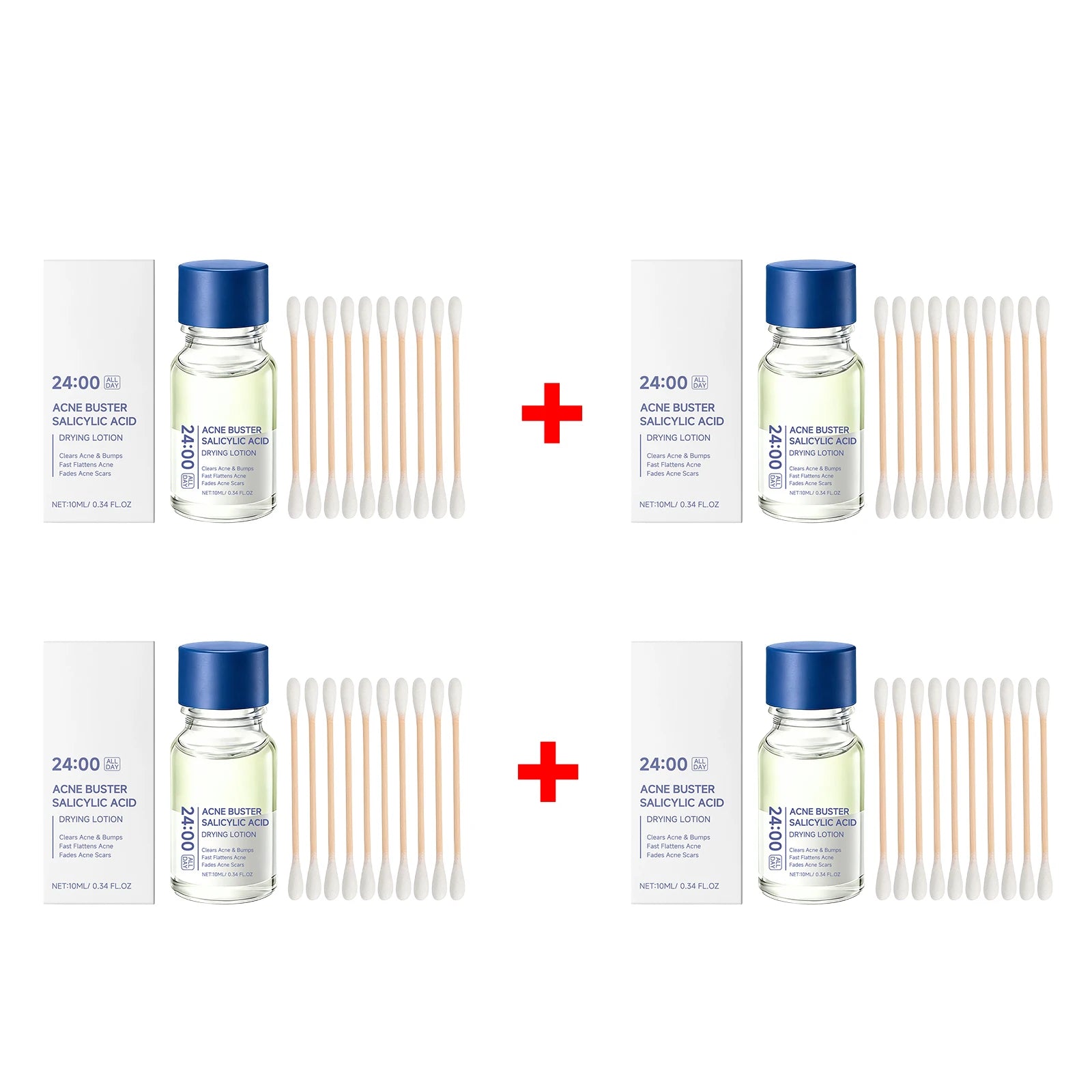 Salicylic Acid Drying Lotion Face Serum with Cotton Swab– Reduce Pimples & Breakouts Fade Acne Scars Minimize Pores Skin Renewal