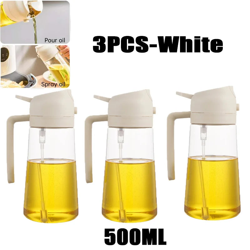 200/300/500ml Öl-Sprühflasche BBQ Kochspray für Olivenöl Kunststoff Backöl-Sprühflasche leere Essigflasche oder Öl-Pinsel